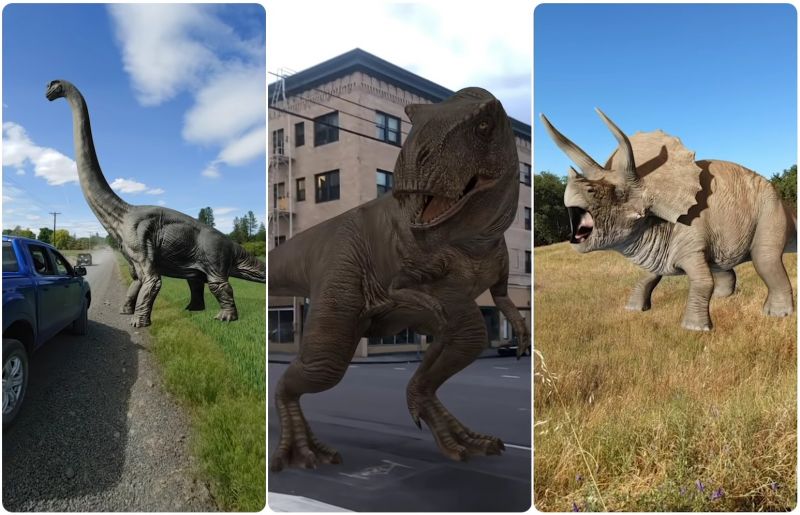 Dinozauri în realitate augmentată direct din Google Search